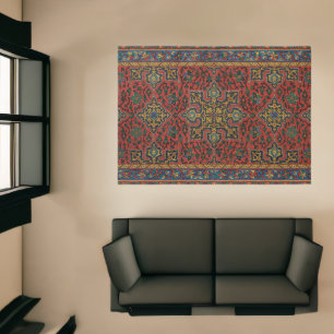 Persian Rug Carpet Red Blue Classic
