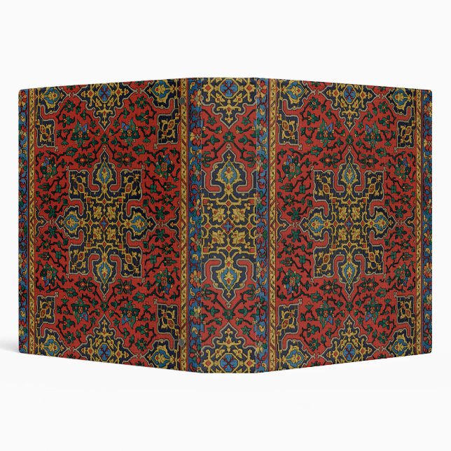 Persian Rug Carpet Red Blue Classic 3 Ring Binder (Background)