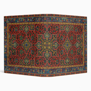 Persian Rug Carpet Red Blue Classic 3 Ring Binder