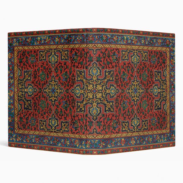 Persian Rug Carpet Red Blue Classic 3 Ring Binder (Background)
