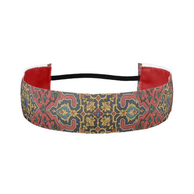 Persian Rug Carpet Red Blue Classic Athletic Headband (Front)