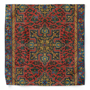 Persian Rug Carpet Red Blue Classic Bandana