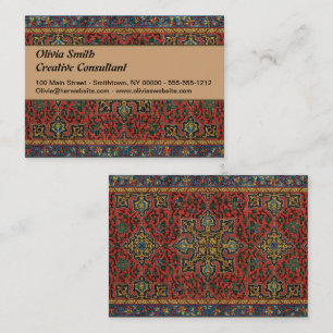 Persian Rug Carpet Red Blue Classic Business Card