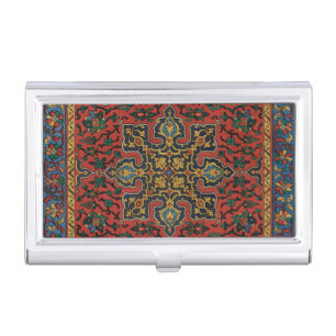Persian Rug Carpet Red Blue Classic Business Card Case