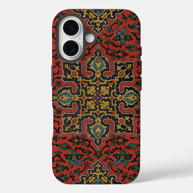 Persian Rug Carpet Red Blue Classic Case-Mate iPhone Case (Back)