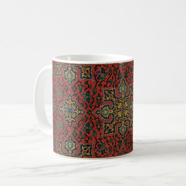 Persian Rug Carpet Red Blue Classic Coffee Mug (Front Left)