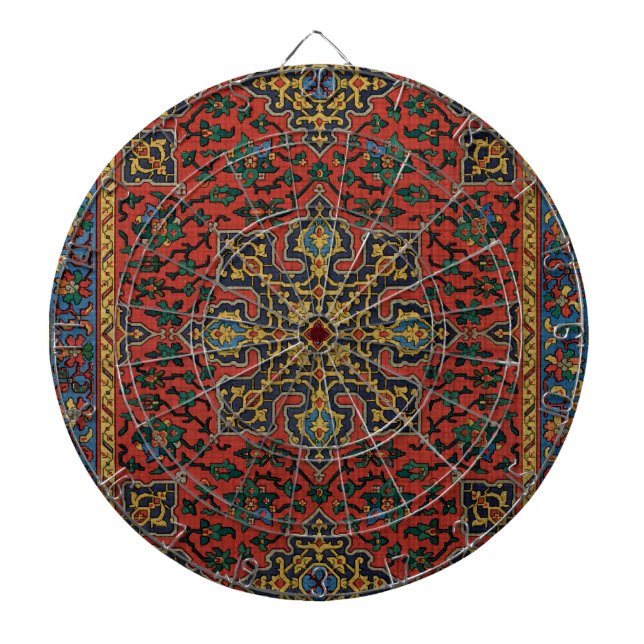 Persian Rug Carpet Red Blue Classic Dart Board (Front)