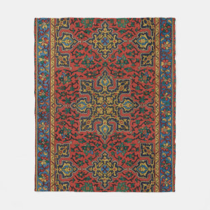 Persian Rug Carpet Red Blue Classic Fleece Blanket
