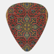 Persian Rug Carpet Red Blue Classic Guitar Pick