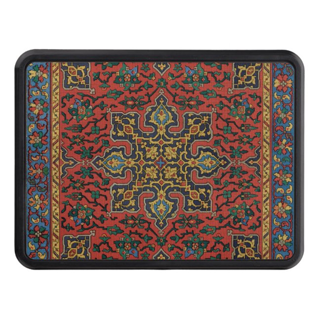 Persian Rug Carpet Red Blue Classic Hitch Cover (Front)