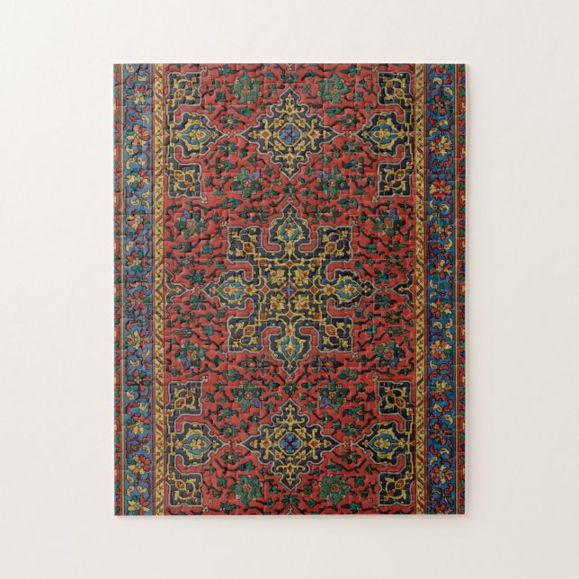 Persian Rug Carpet Red Blue Classic Jigsaw Puzzle (Vertical)