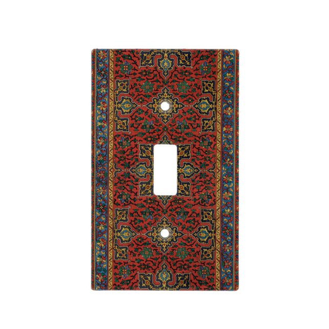 Persian Rug Carpet Red Blue Classic Light Switch Cover (Front)