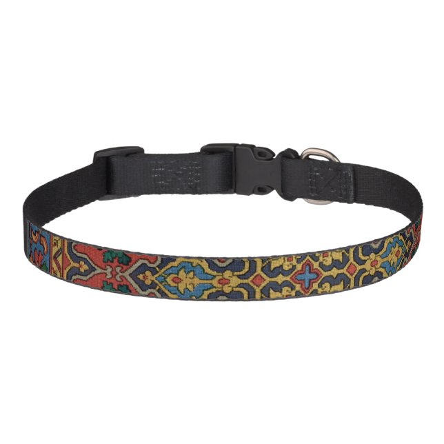Persian Rug Carpet Red Blue Classic Pet Collar (Front)