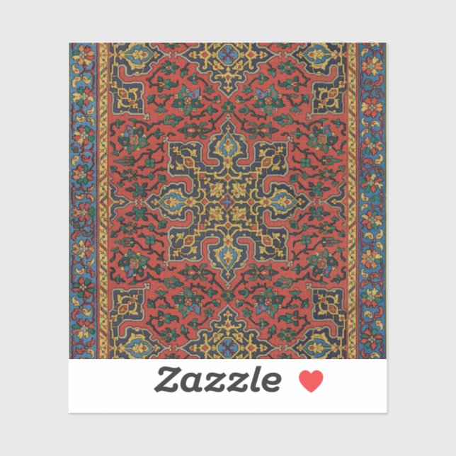 Persian Rug Carpet Red Blue Classic Sticker (Sheet)