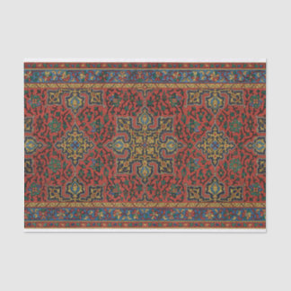 Persian Rug Carpet Red Blue Classic Tissue Paper