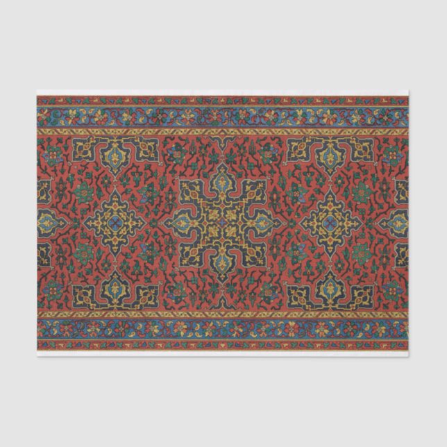 Persian Rug Carpet Red Blue Classic Tissue Paper (Front)