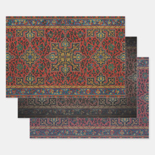 Persian Rug Carpet Red Blue Classic Wrapping Paper Sheets