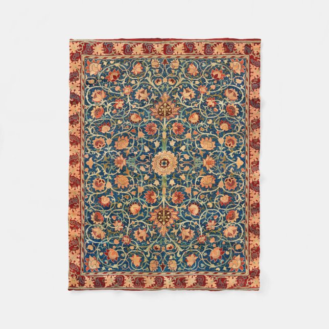 Persian Rug Design Fleece Blanket (Front)