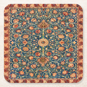 Persian Rug Design Square Paper Coaster