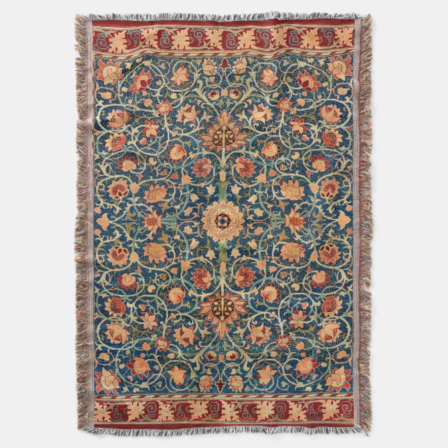 Persian Rug Design Throw Blanket (Front Vertical)