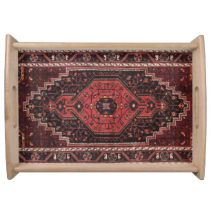 Persian Rug Eastern Accent Vintage Turkish Retro  Serving Tray