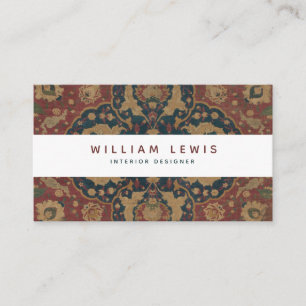 Persian Rug Interior Designer Business Card