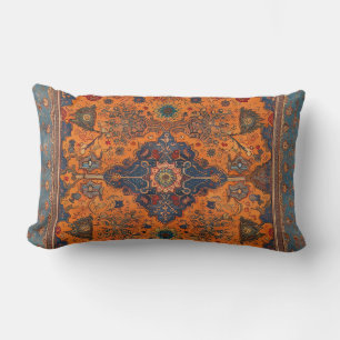Persian Rug or Carpet Digital Artwork Lumbar Pillow