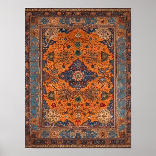 Persian Rug or Carpet Digital Artwork Poster