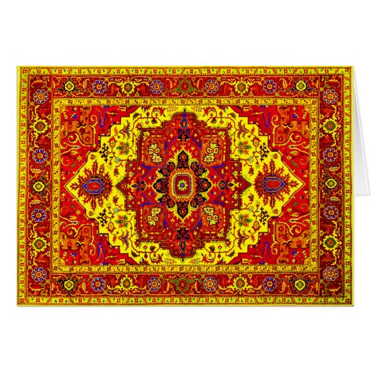 PERSIAN RUG - Red & Yellow (Front Horizontal)