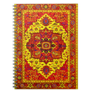 PERSIAN RUG - Red & Yellow Notebook