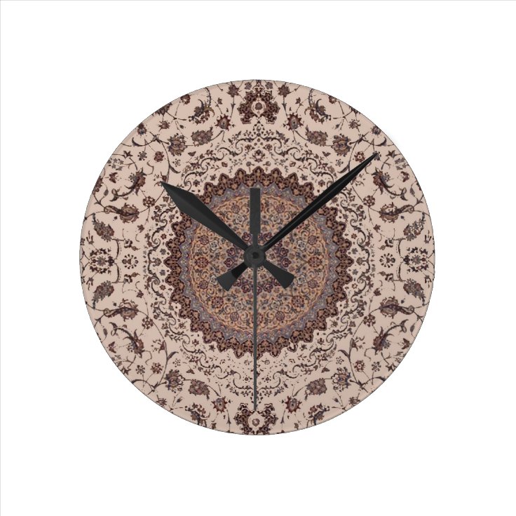 Persian Rug Wall Clocks | Zazzle