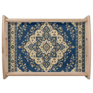 Persian Serving Tray Vintage Medallion Decor