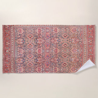 Persian Silk Rug Print Beach Towel