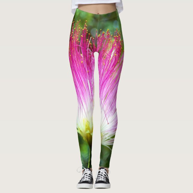 Persian Silk Tree Flower Leggings (Front)