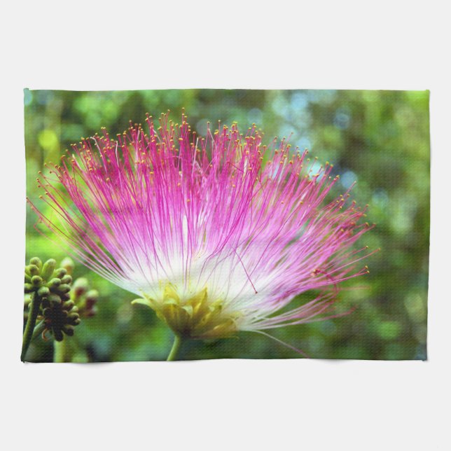 Persian Silk Tree Flower Tea Towels (Horizontal)