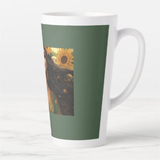Persian Sunflower Lady Mug | Elegant Floral Art Co