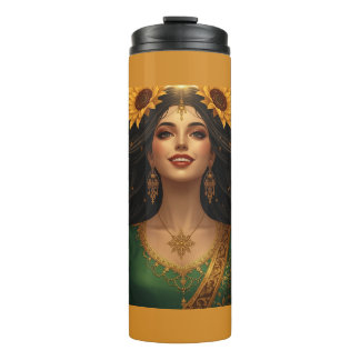 Persian Sunflower Lady Mug | Elegant Floral Art Co