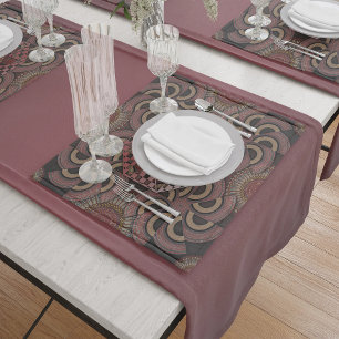 Persian sunniest framed ethnic semicircle mandala cloth placemat