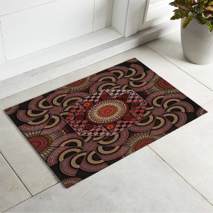 Persian sunniest framed ethnic semicircle mandala doormat