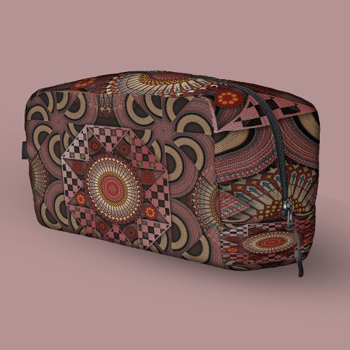 Persian sunniest framed ethnic semicircle mandala dopp kit