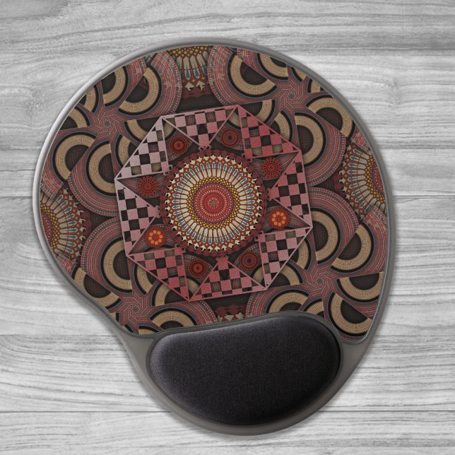 Persian sunniest framed ethnic semicircle mandala  gel mouse pad (Creator Uploaded)