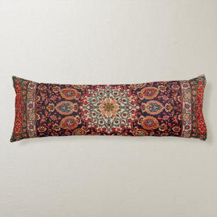 Persian Tabriz Black Radial Geometric Body Pillow