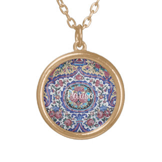 Persian Tiles Gold Plated Necklace