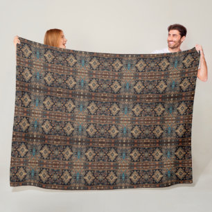 Persian Trendy Beautiful Old Pattern Collection Fleece Blanket