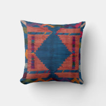 Persian & Turkish Blue Kilim Rug Pillows: A Fusion