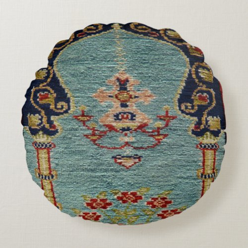 Persian Turkish Kilim Carpet Rug Antique Round Pillow