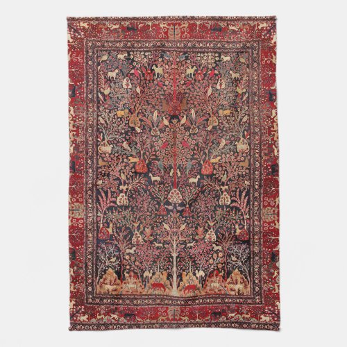 Persian Vintage Antique Carpet Nature Fine Art Kitchen Towel