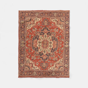 Persian Vintage Rug Floral Fine Art Fleece Blanket