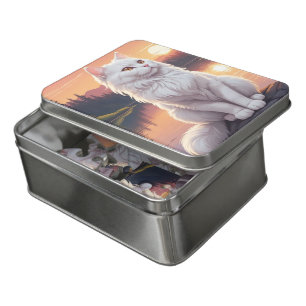 Persian White Cat Jigsaw Puzzle