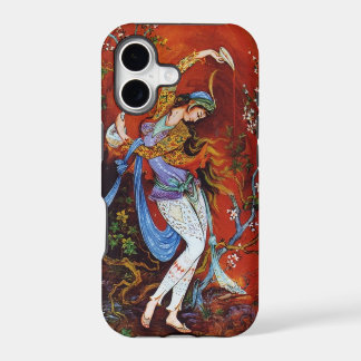 Persian Woman Dancing with Bird & Wine iPhone 17 Case
